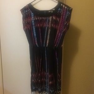 BeBop multicolor and black mini dress